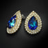 Auskarai "Jasmīnas (Bermudos mėlyna)" su Swarovski™ kristalais